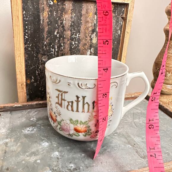 19th Century Gilded Fathers Mug , Vintage Shaving Mug - Picture 3 of 4